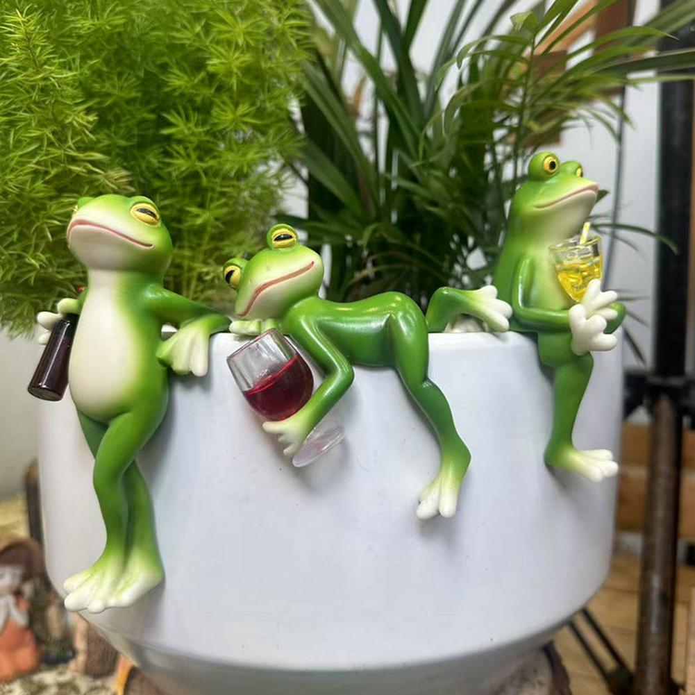 Bonsai Garden With Pond - Hars-kikkerbeeldje Bonsai-accessoire Interessante groene kikker dierendecoratie