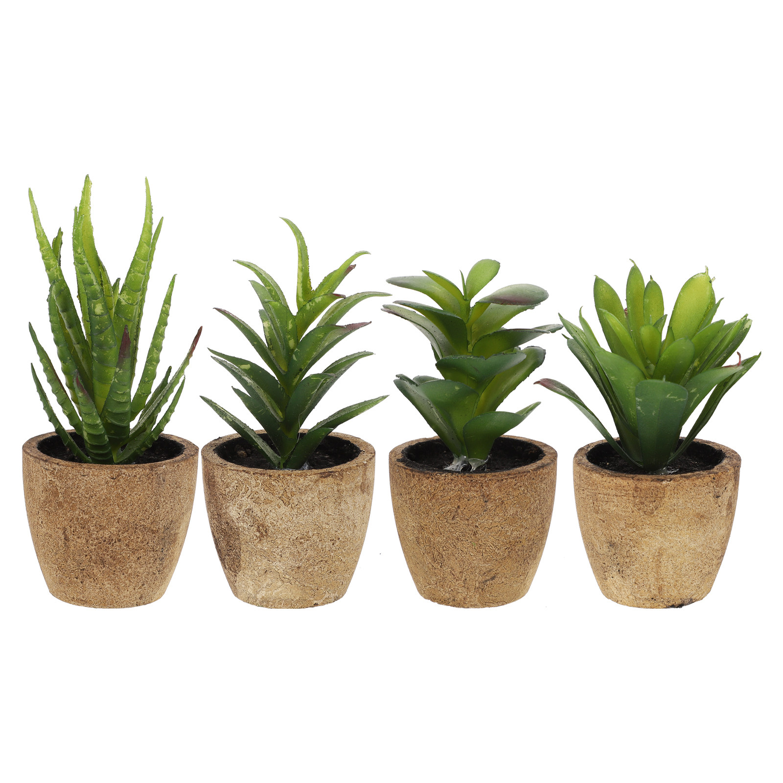 Bonsai Garden And Cafe - 4 stuks realistische kunstmatige succulenten bonsai