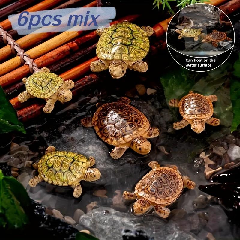 Bonsai Garden With Pond - 6 mini-schildpadbeelden voor aquariumdecoratie, miniatuurlandschappen, bonsai