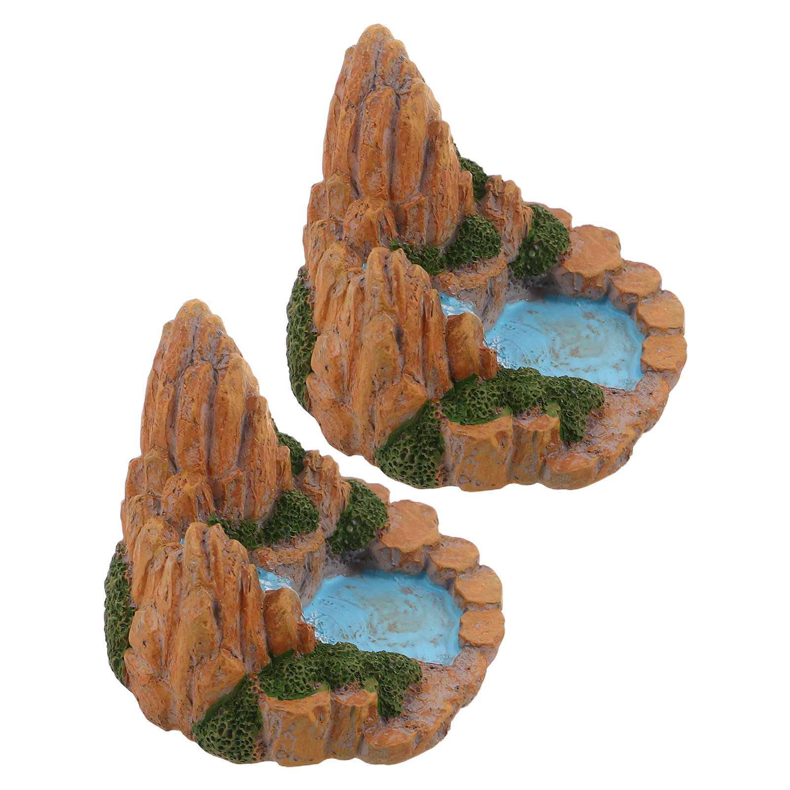 Bonsai Garden With Pond - 2 stuks mini rotstuin hars vijver