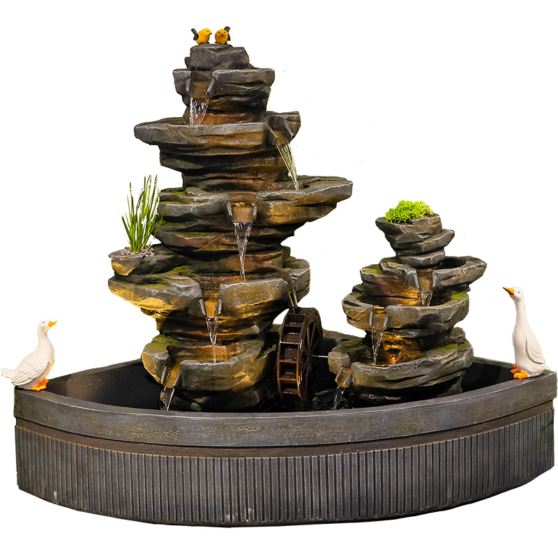 Bonsai Garden With Pond - Tuinvijver waterlandschap, balkonrotstuin bonsai, buiten tuin