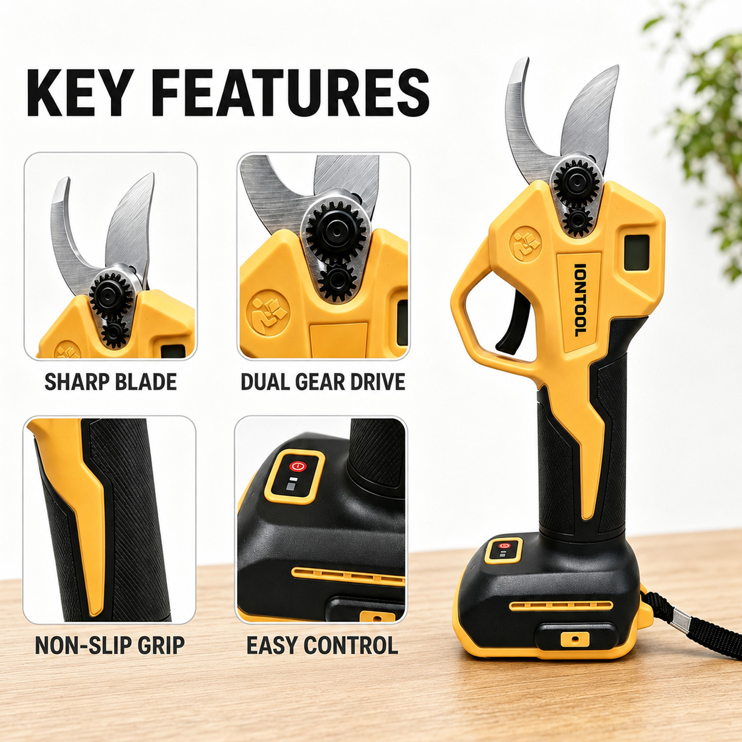 IONTOOL Gele Draadloze Snoeisc - Bonsai Garden Tree recensie en prijs